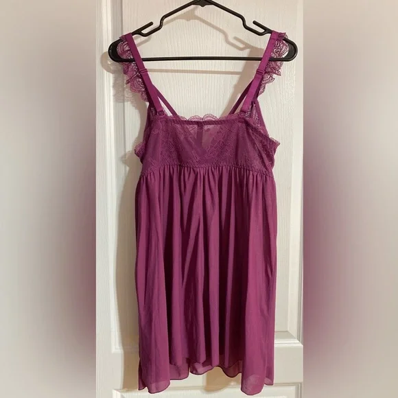 Torrid Curve Lace Strapy Sheer No Wire Purple Babydoll Lingerie Size 2X - Picture 4 of 6